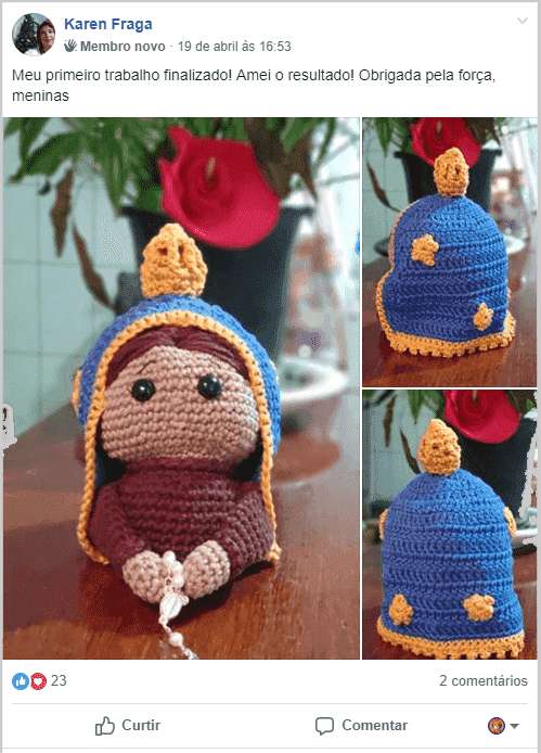 Amigurumi de Nossa SenhoravAparecida